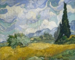 Wheatfield with Cypresses Decoupage Paper